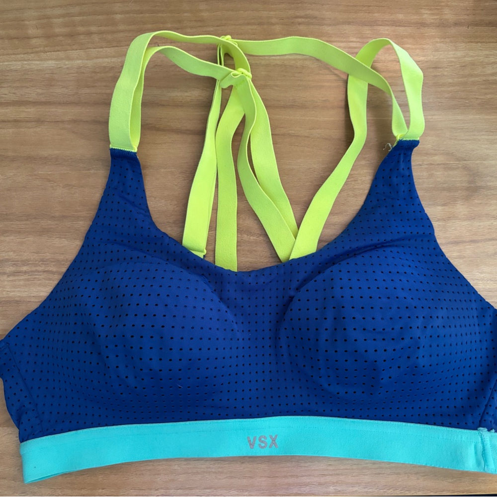 VSX Blue and Lime Sports Bra